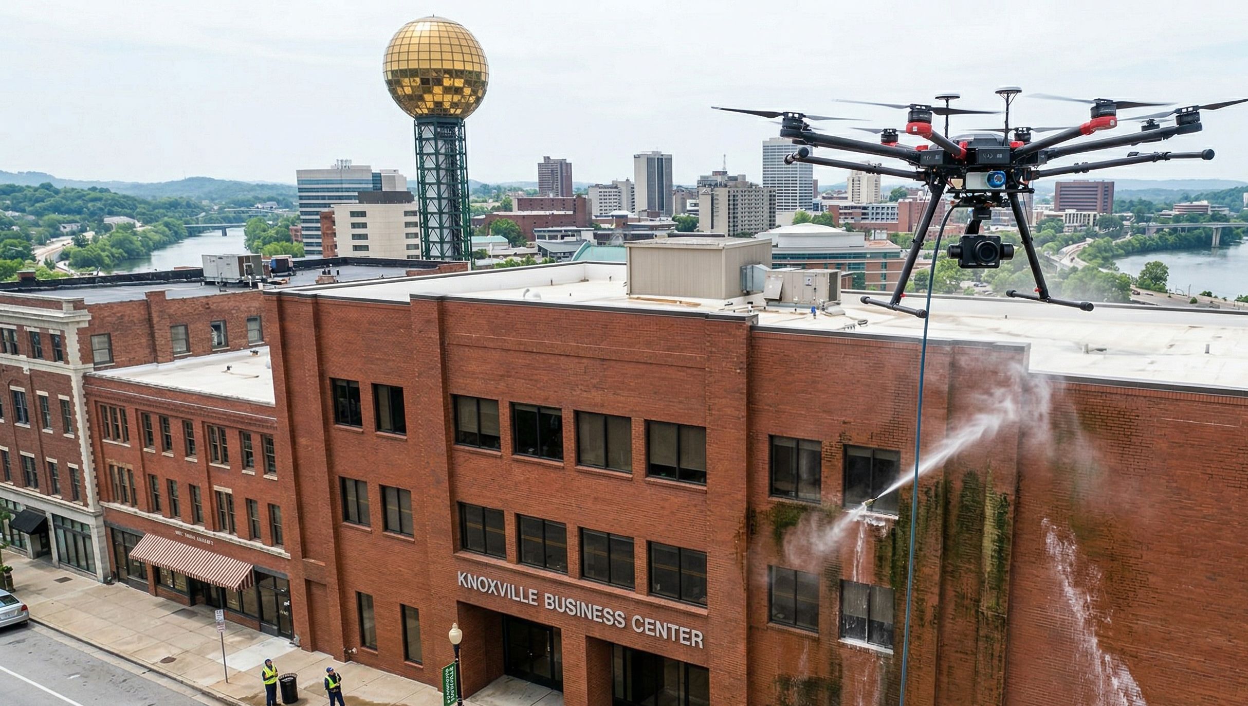 Drone Power Washing in East TN